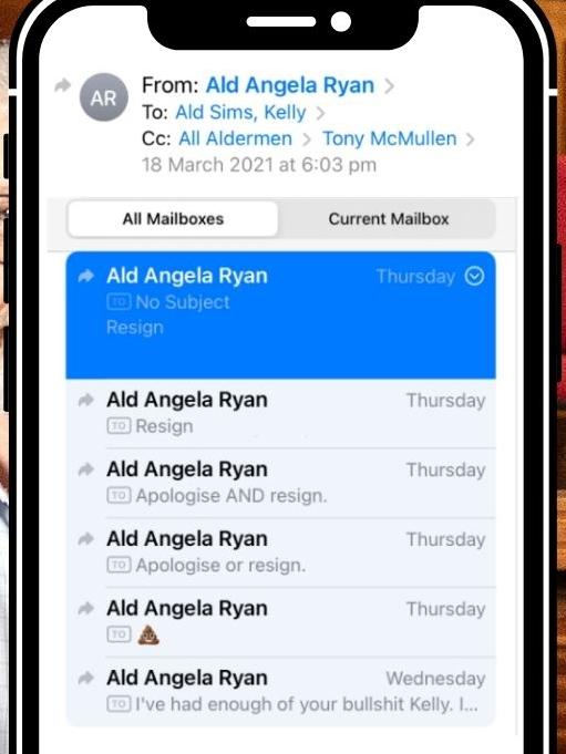 The emails sent by Ald Ryan.