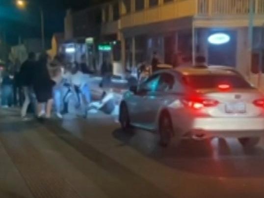 A fight broke out at the Ramsgate Hotel 2am Sunday 23/10/22. Picture: Seven News