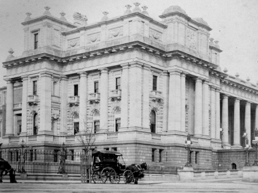 Parliament House on Spring St after the western facade was completed in 1891. Picture: State Library of Victoria