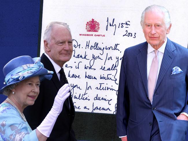 Artwork   King and Queen's sympathy. The royal family, including then-prince Charles and Queen Elizabeth II, rallied around Peter Hollingworth