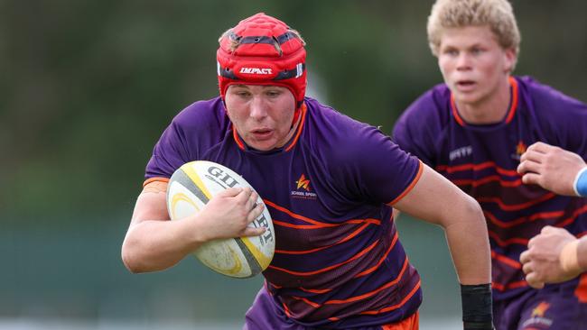 Josh Barlow in action for Sunshine Coast at the Queensland Rugby Union Schools State Championships. Picture: Kev Nagle