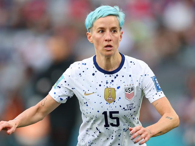 Megan Rapinoe of USA looks on during the FIFA Women's World Cup Group E match between USA and Vietnam at Eden Park in Auckland. Photo: Phil Walter/Getty Images.