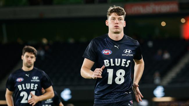 Sam Walsh has become a key target for opposition taggers. Picture: Dylan Burns/AFL Photos via Getty Images