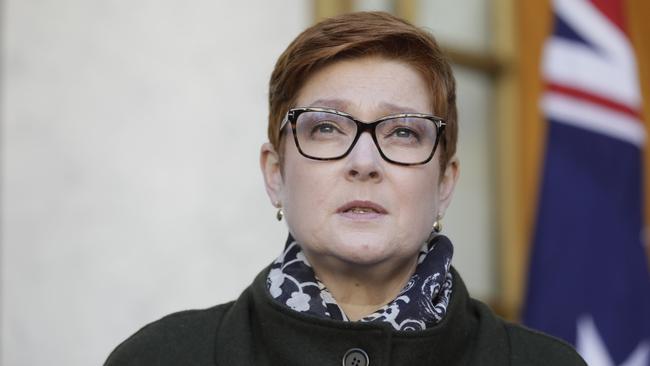 ‘That’s not Australia works,’ Minister for Foreign Affairs Marise Payne has said in response to questions over whether Australia would retaliate to Beijing detaining Australian journalist Cheng Lei. Picture: Sean Davey