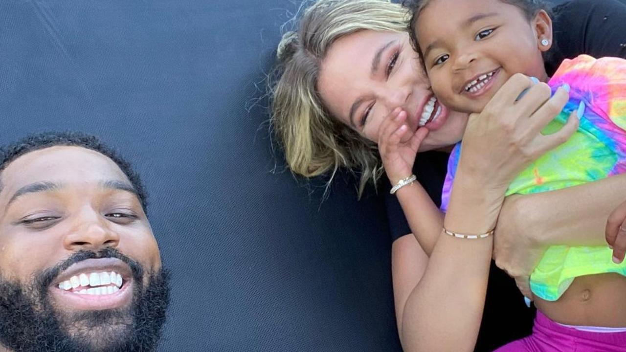 Tristan Thompson and Khloe Kardashian with their daughter, True. Picture: Instagram