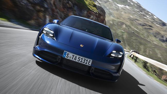 The fastest EV on sale in Australia, the Porsche Taycan Turbo S