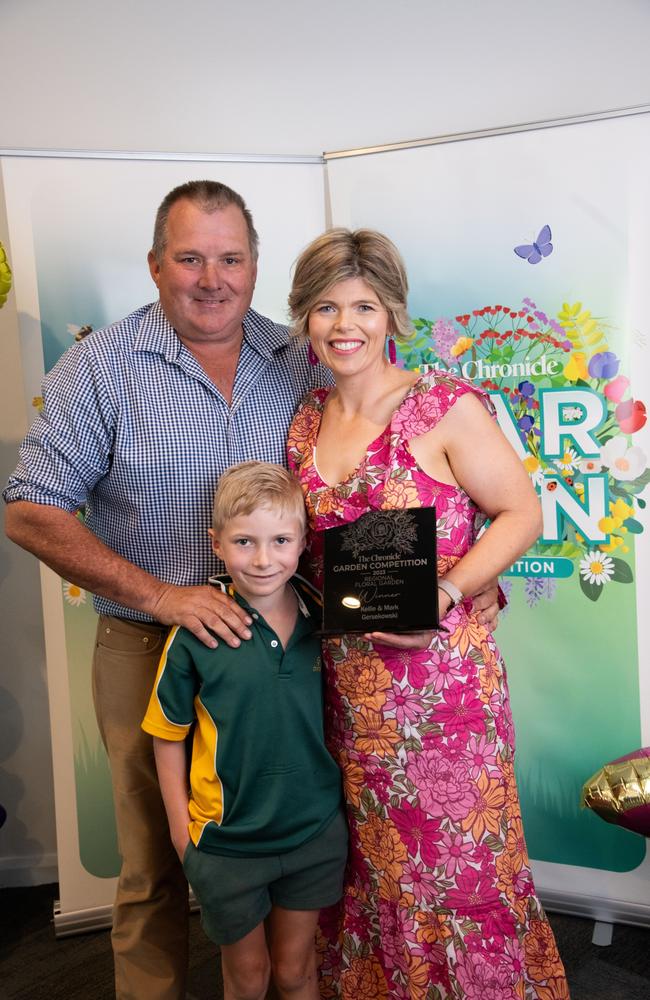 First place, Regional Option, Floral, Mark, Kellie and Charlie Gersekowski, Crows Nest.Chronicle Garden Competition, awards presentation at Oaks Toowoomba Hotel.Thursday September 14, 2 023