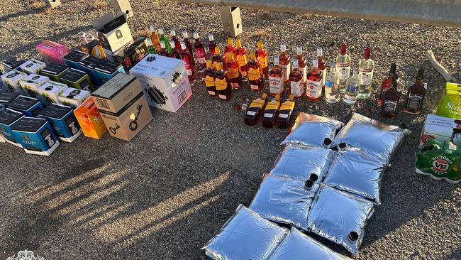 Police believe the alcohol was bound for the APY Lands where liquor is prohibited. Picture: SA Police