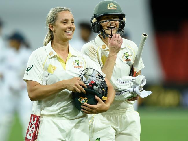 Ash Gardner and Ellyse Perry were Australia’s best across the Test match. Picture: Getty Images