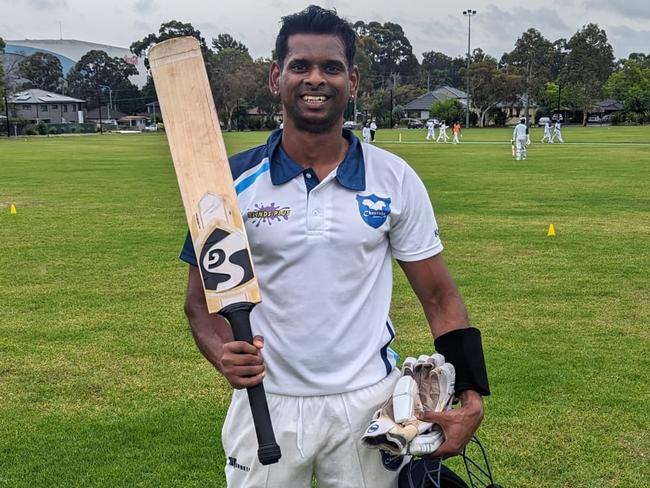 John Bosco, Cheetahs Sports Club, Parramatta District Cricket Association, senior A reserve, 2023-24. Picture: Cheetahs SC