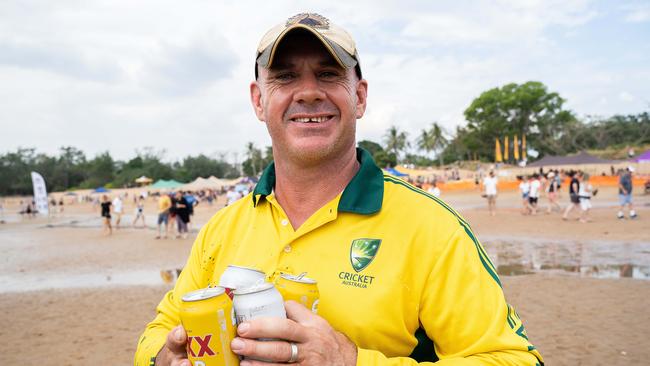 Leon Gray at the Darwin Beer Can Regatta at Mindil Beach, 2023. Picture: Pema Tamang Pakhrin