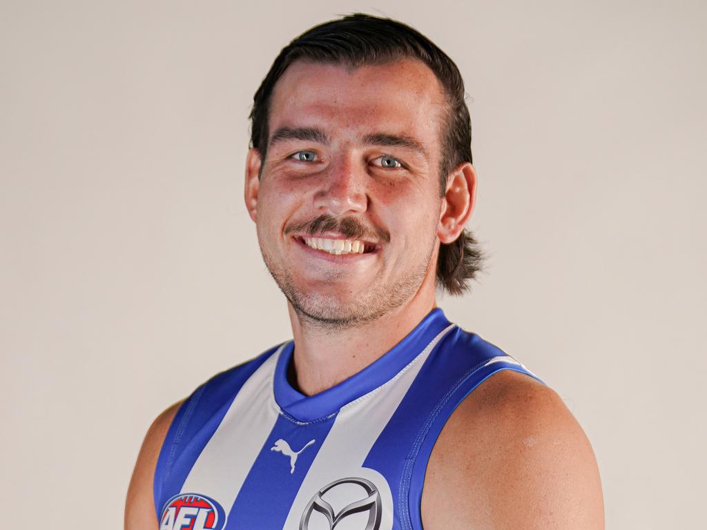 MELBOURNE, AUSTRALIA - FEBRUARY 16: SELLERS Tyler during the North Melbourne Kangaroos 2024 Official Team Photo Day at Arden Street on February 16, 2024 in Melbourne, Australia.