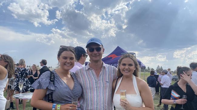 Punters dressed in their finest black and white for Derby Day races in Dubbo. Photo: Tijana Birdjan.