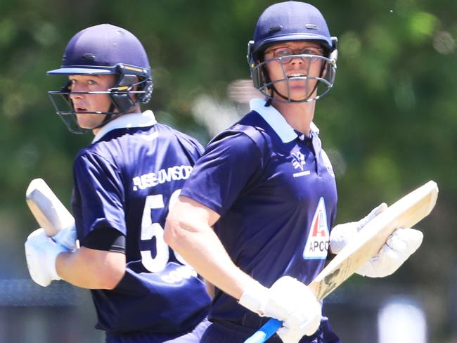 Brody Couch and Dom McGlinchey were key players in Geelong’s win. Picture: Mark Wilson