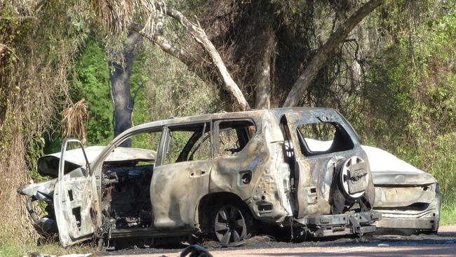 Aftermath of a crash on Goodsell Rd, Cungulla near Meehan Rd about 1.30pm. Picture: Blair Jackson