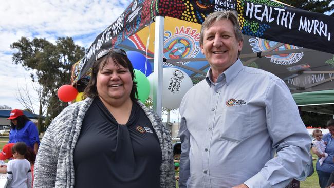 Carbal Medical Services Warwick clinic manager Kerry Stewart with CEO Brian Hewitt. Picture: contributed