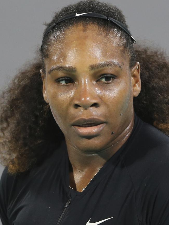 Serena Williams on the court. Picture: AP