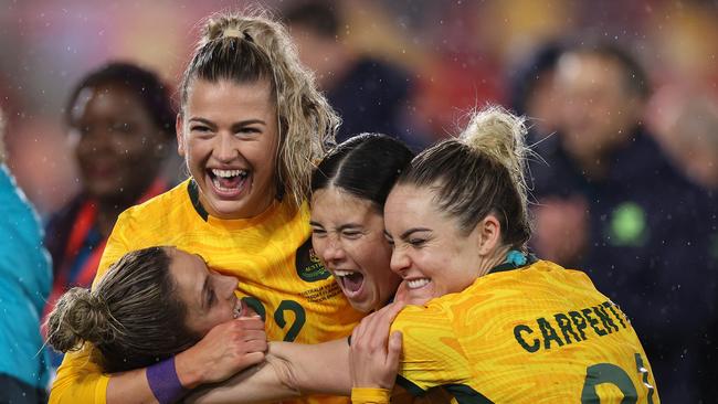 The Matildas also play in Nike apparel.