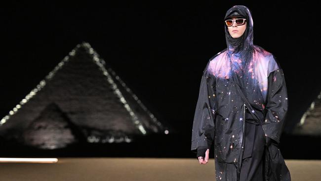 The Dior Fall 2023 Menswear collection was inspired more by the sky and astrology than Egypt itself. Picture: Stephane Cardinale-Corbis/Corbis via Getty Images