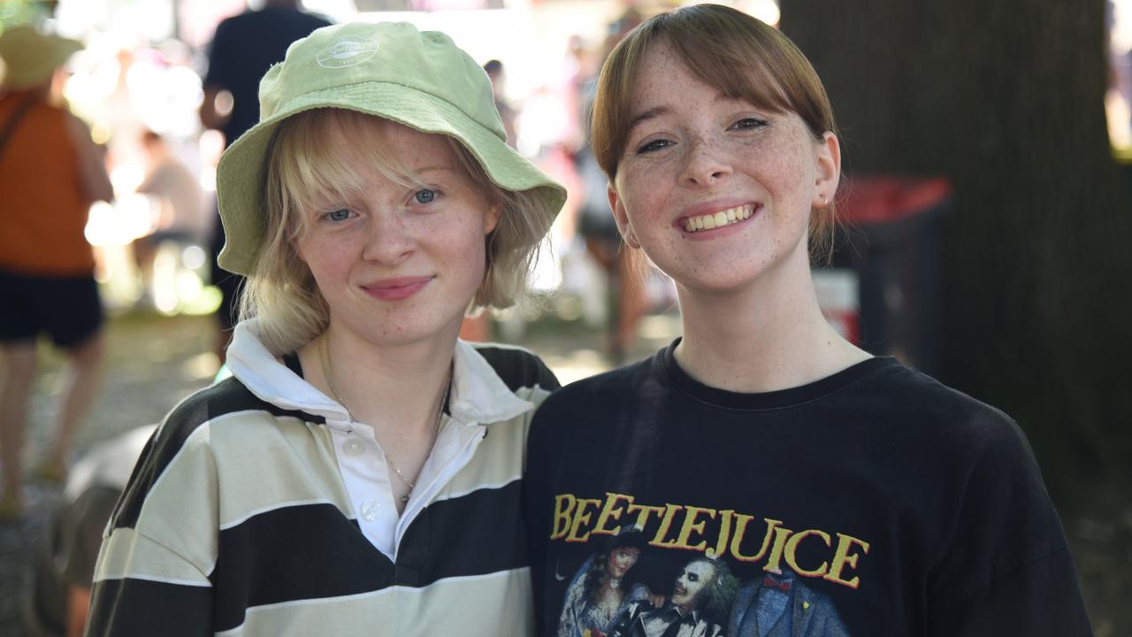 Freya and Lainey Carter at Day 3 of Launceston Festivale 2023. Picture: Alex Treacy