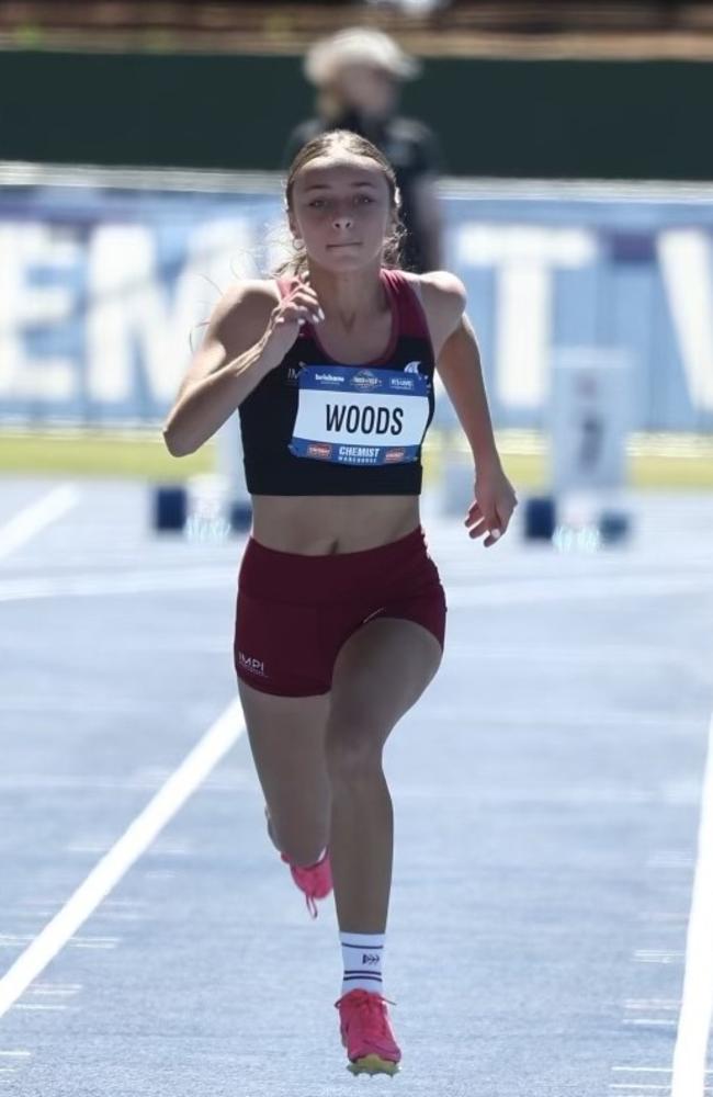 Lily Woods broke a 28-year-old record in the 100m at the North Queensland Championships.