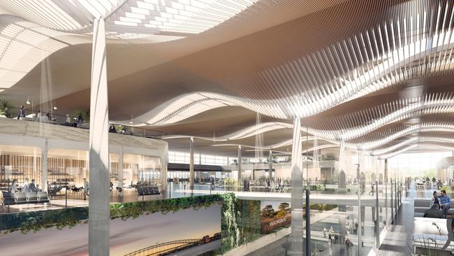 The design of the Western Sydney Airport terminal.