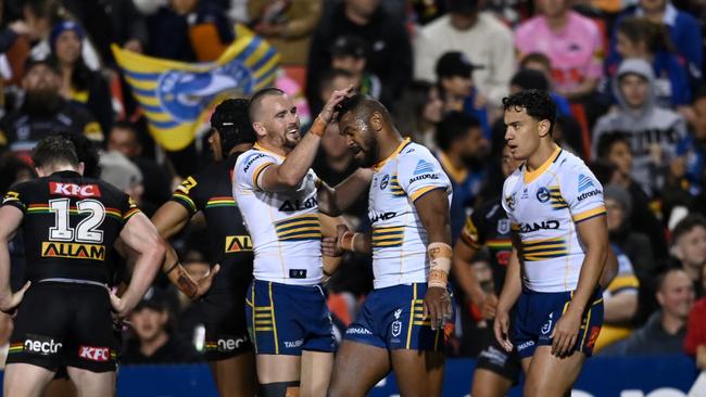 The Eels won both matches against the premiers last year. Picture: NRL Photos