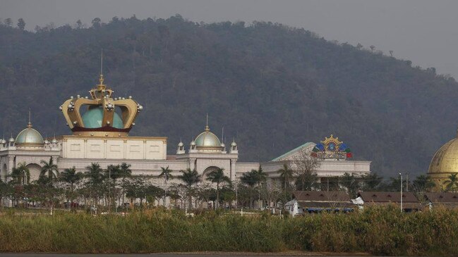 The Kings Romans Casino, Laos. Picture taken from across the Mekong River. Picture: Facebook