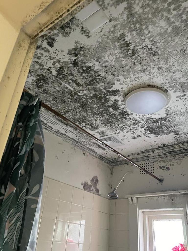 Wet areas like bathrooms are most prone to mould growth. Picture: Facebook