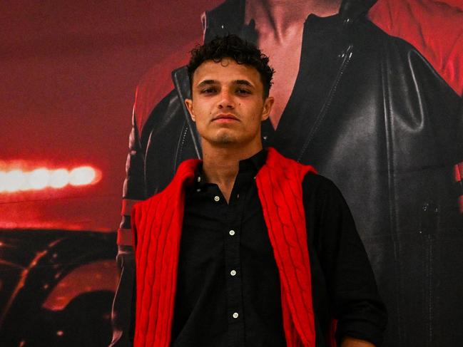 McLaren's Formula One British driver Lando Norris poses at Macy's Flagship Aventura Store during a meet-and-greet event in Aventura, Florida, on April 29, 2025. (Photo by CHANDAN KHANNA / AFP)