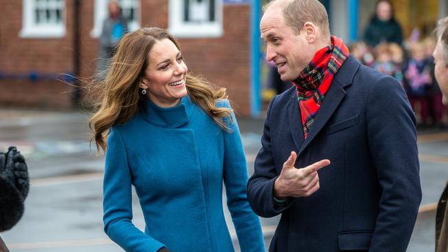 Kate and William share a laugh on royal duty. Picture: Andy Cummins/Getty Images