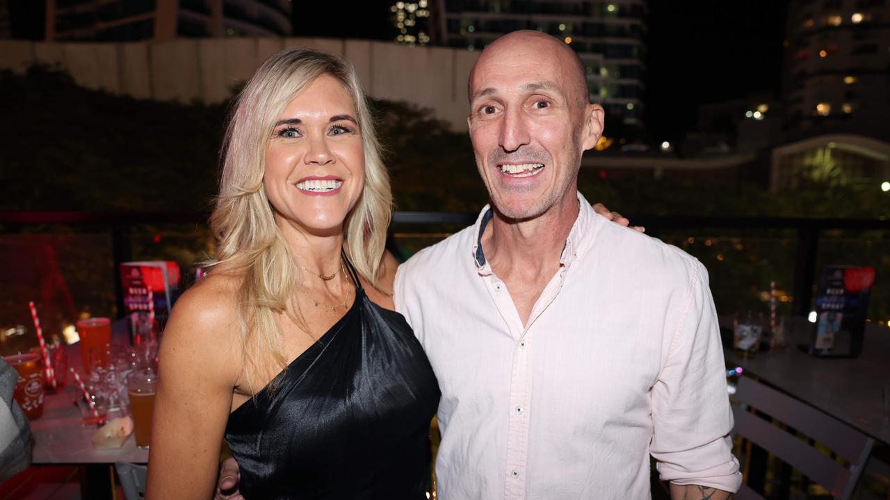 Debbie Spears and Mal Norton at The Sporting Globe Bar and Grill launch at Surfers Paradise for Gold Coast at Large. Picture, Portia Large.