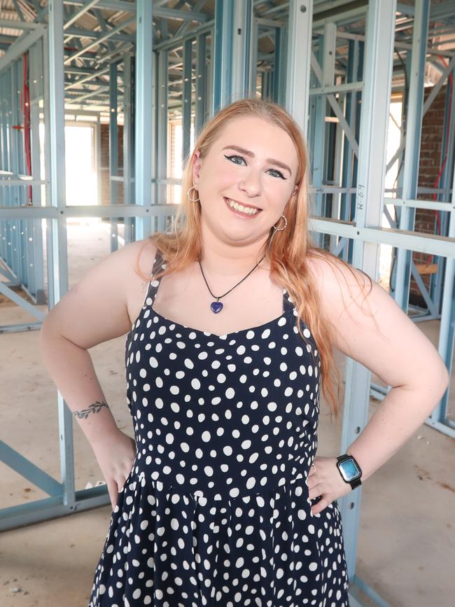 Villawood Properties’ Care Worker Support Program helped Ms Nothrop purchase the land for her home, which is almost finished. Picture: Dean Martin.