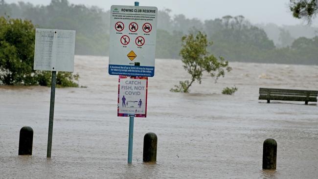 Heavy rain continues to batter the NSW mid north coast causing major flooding in Port Macquarie and surrounding towns. Picture: Nathan Edwards