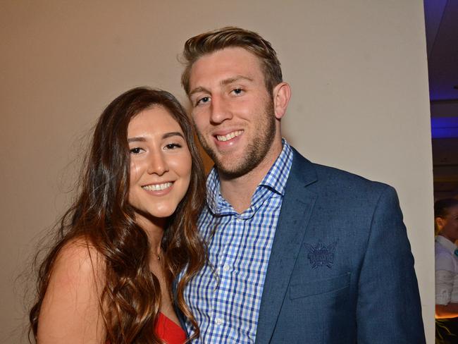 Ebonie Chan and Brendan Elliott at Gold Coast Titans Awards night at QT Resort, Surfers Paradise. Picture: Regina King