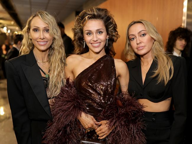 Miley and sister Brandi Cyrus have been supporting their mum since the split. Picture: Neilson Barnard/Getty Images for The Recording Academy