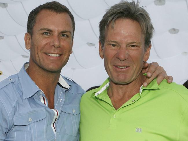 Riva Christmas Party. Wayne Carey with Sam Newman