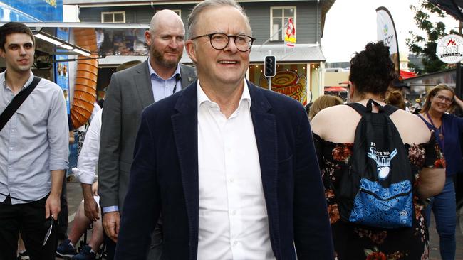 Prime Minister Anthony Albanese during a visit to the Ekka in Brisbane. Picture: Tertius Pickard/NCA NewsWire