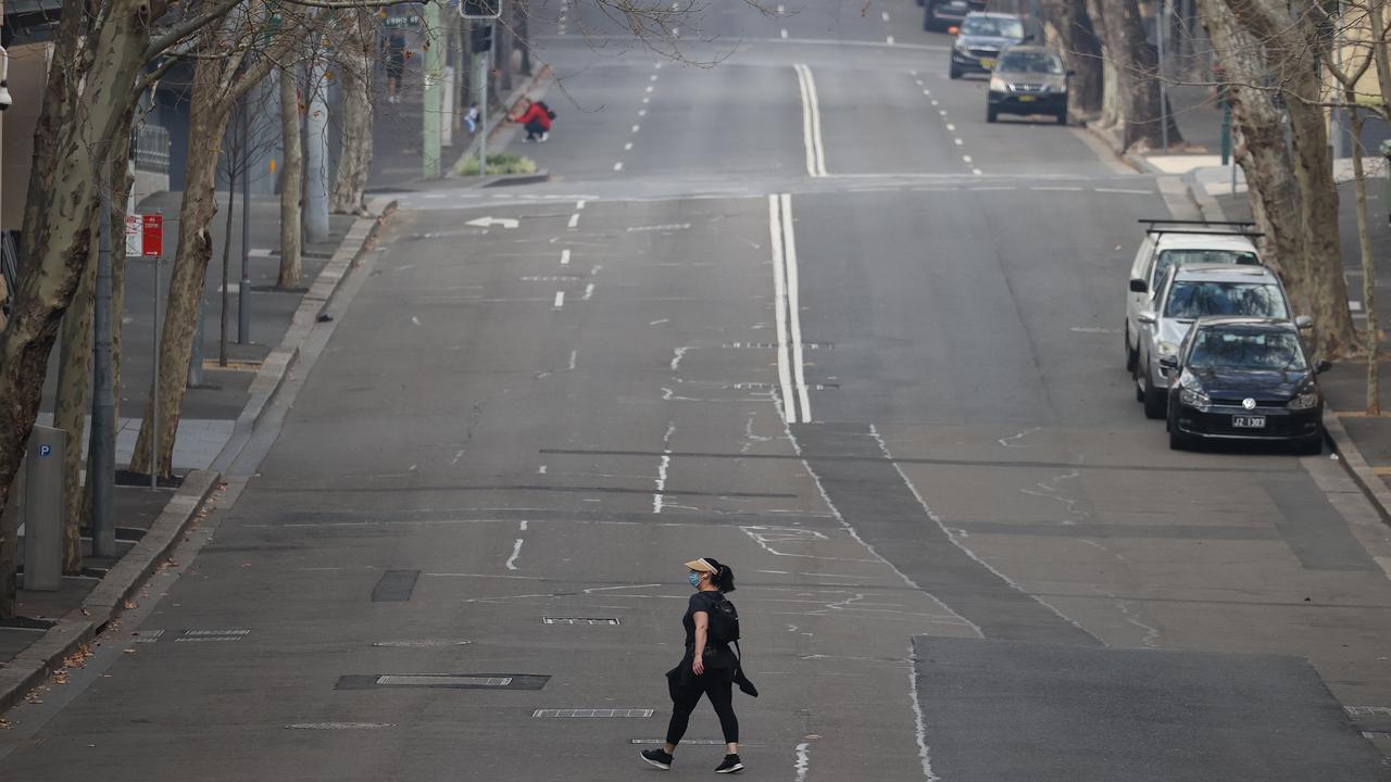 Sydney streets were empty on Sunday. Picture: NCA NewsWire / Dylan Coker