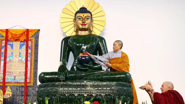 The Jade Buddha at the Great Stupa in Bendigo. Picture: Aaron Francis