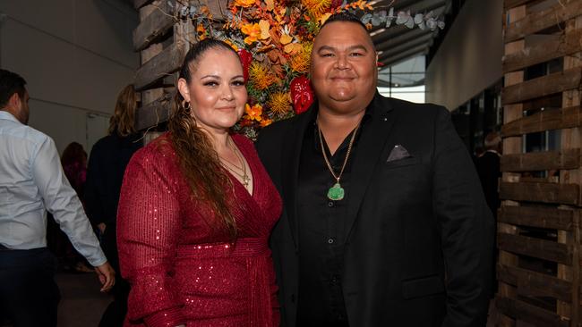 Deborah and William Hewitt at the 2024 NAIDOC Ball at the Darwin Convention Centre. Picture: Pema Tamang Pakhrin