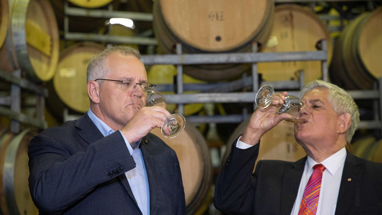 Mr Morrison at Sandalford Wines in Hasluck. Ken Wyatt MP has held the seat of Hasluck since 2010. Picture: Jason Edwards