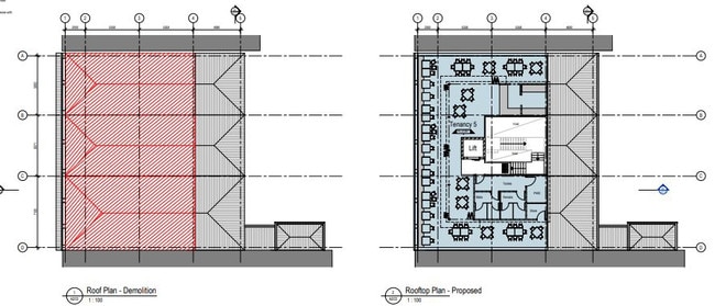 Plans for refurbishment of the O'Sullivan's rooftop.