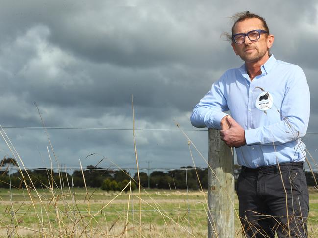 The founder of Sheep Advocate Australia Gary Hall says thousands of people are driving past a Mt Duneed property every day where animals a being left to die. Picture: Alison Wynd