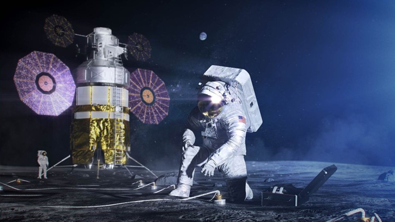 he new suits (artist impression) make it much easier to walk, bend and squat when walking on the lunar surface Credit: NASA