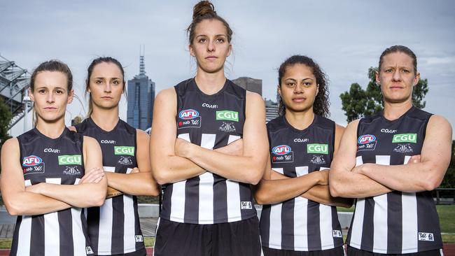 (From left) Alicia Eva, Nicola Stevens, Emma King, Helen Roden and Meg Hutchins. Picture: Sarah Matray