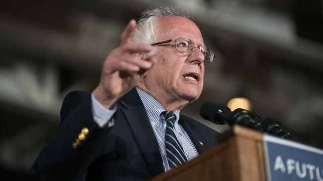 Democratic presidential candidate Senator Bernie Sanders appears to be losing pace. Picture: Stephen Maturen/Getty/AFP