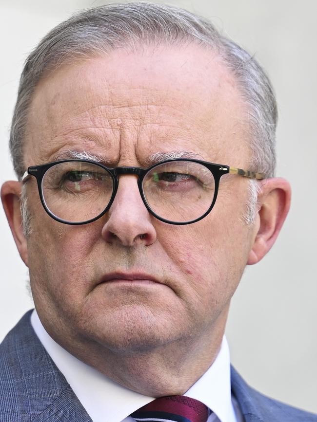 The Prime Minister, Anthony Albanese, whose government deemed a full relocation of the public broadcaster too expensive. Picture: NewsWire / Martin Ollman