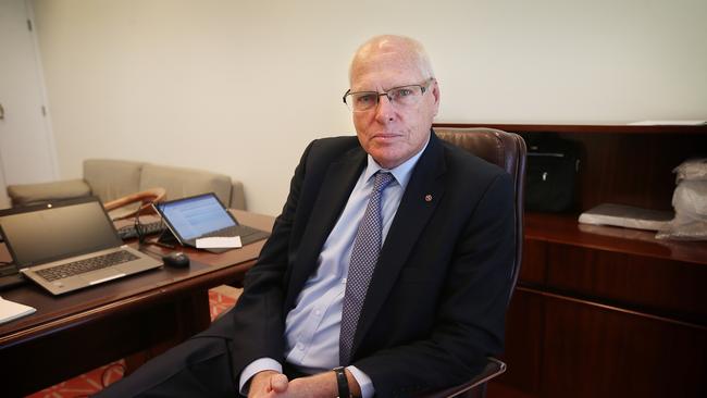 Senator Jim Molan in his Office,at Parliament House in Canberra. Picture Kym Smith