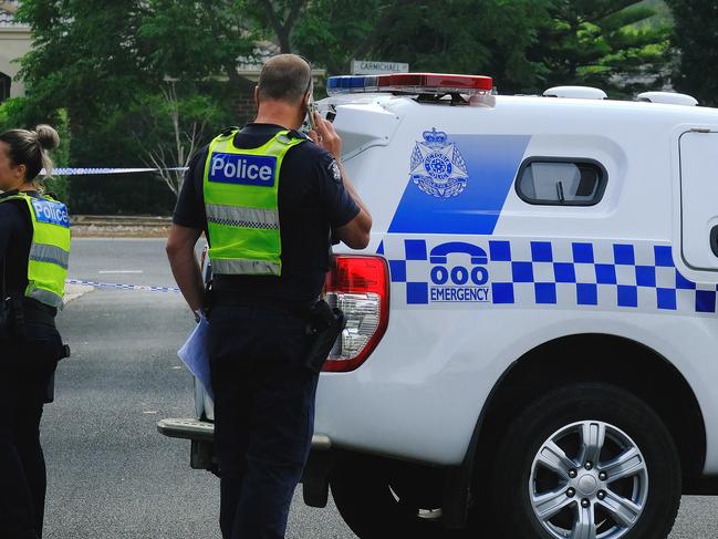 Union members will vote on whether to plaster slogans on police cars. Picture: Luis Ascui